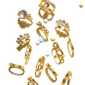 13 Piece Gold Ring set